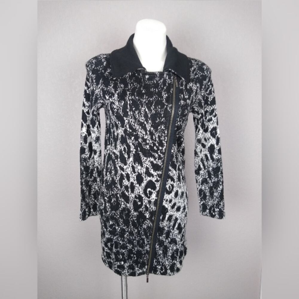 Chico's Animal Zip-up Sweater Jacket Size S/4 - Picture 14 of 15